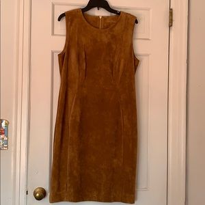 Calvin Klein faux suede sheath dress